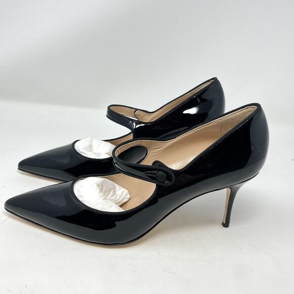 NIB Manolo Blahnik Campari Mary Jane Stiletto Heel Patent Leather Black size 41 - Picture 1 of 9